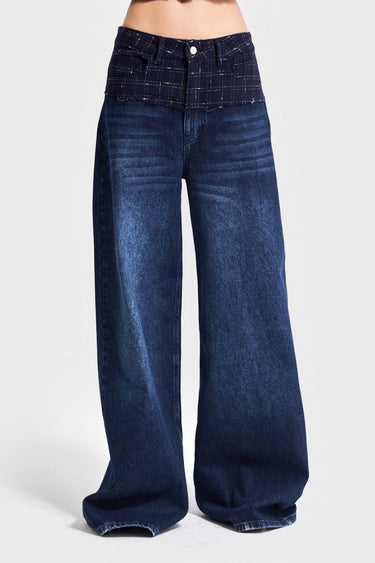Palazzo Mid Rise Jeans