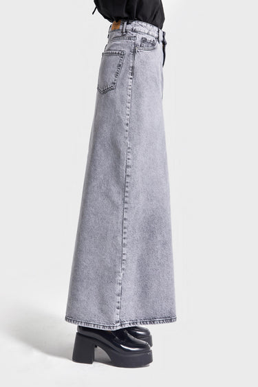 Maxi Denim Skirt - Ash