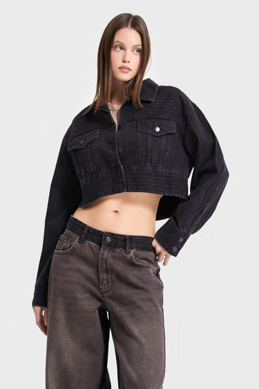 Striped Denim Jacket