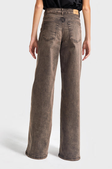 Palazzo High Rise Jeans - Espresso