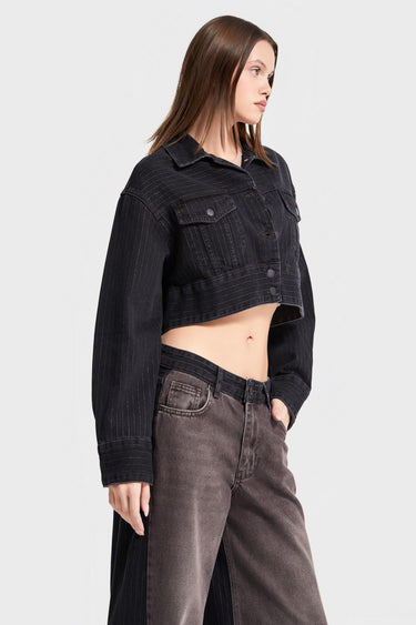 Striped Denim Jacket