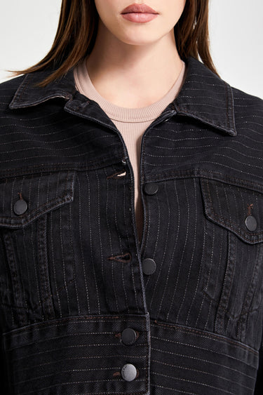 Striped Denim Jacket