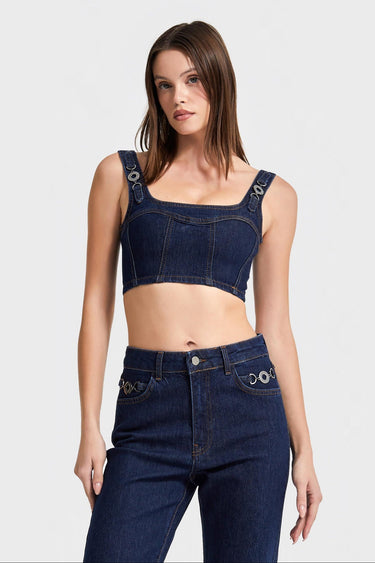 Cropped Denim Top