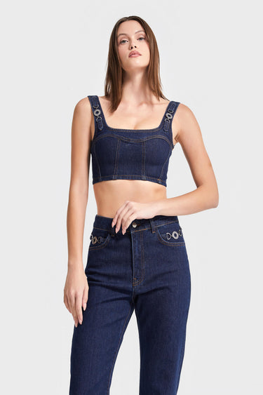 Cropped Denim Top