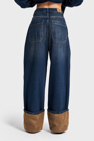 Baggy Mid Rise Jeans - Deep Sea