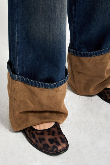 Baggy Mid Rise Jeans - Deep Sea