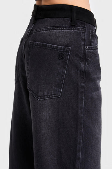 Wide Mid Rise Jeans - Slate