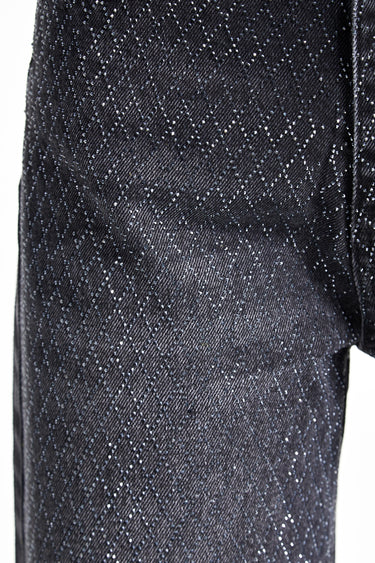 EMMA Rhinestone Straight High Rise Jeans - Soft Black