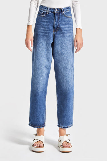 June Relaxed Mid Rise Jeans - Royal Blue