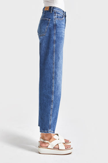 June Relaxed Mid Rise Jeans - Royal Blue