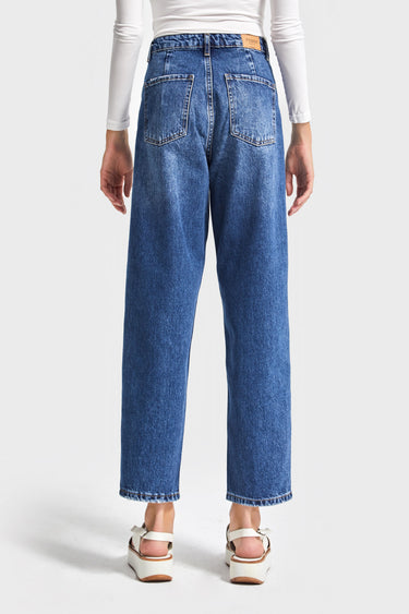 June Relaxed Mid Rise Jeans - Royal Blue