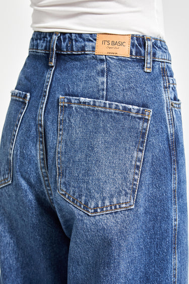 June Relaxed Mid Rise Jeans - Royal Blue