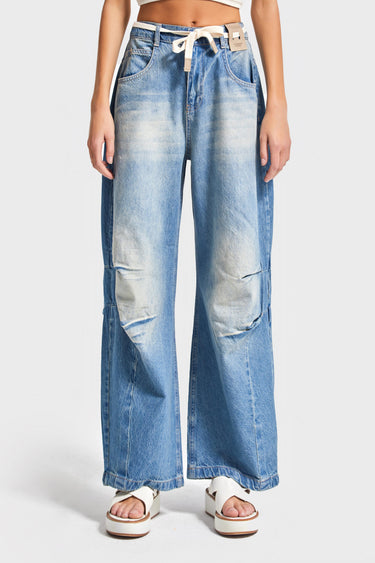 Barrel Balloon Mid Rise Jeans