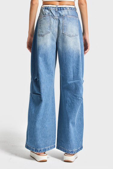 Barrel Balloon Mid Rise Jeans