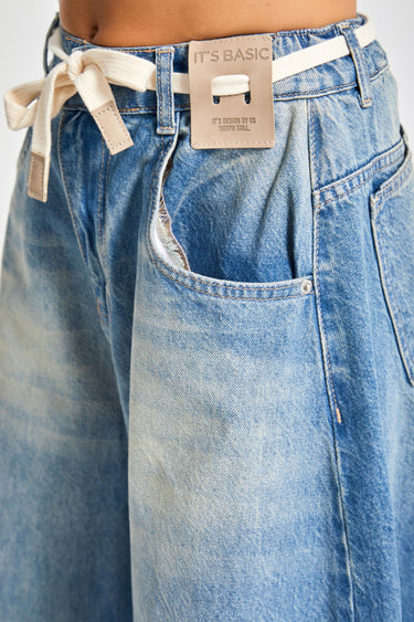 Barrel Balloon Mid Rise Jeans