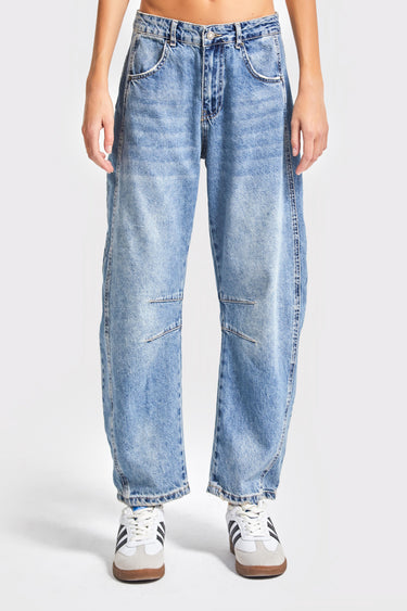 Barrel Balloon Mid Rise Jeans