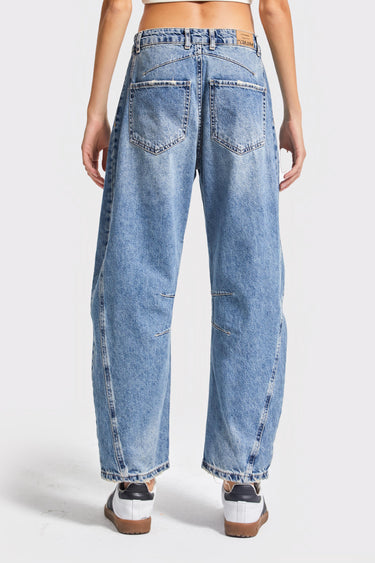 Barrel Balloon Mid Rise Jeans
