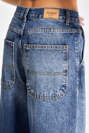 NORA Skater Mid Rise Jeans - Royal Blue