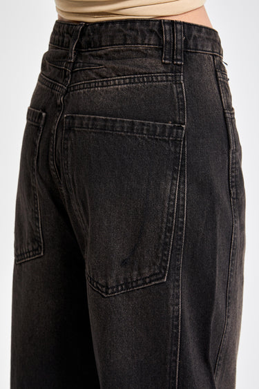 Baggy Mid Rise Jeans - Stone