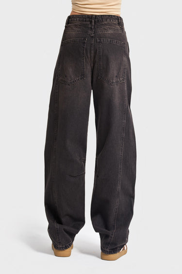 Baggy Mid Rise Jeans - Stone