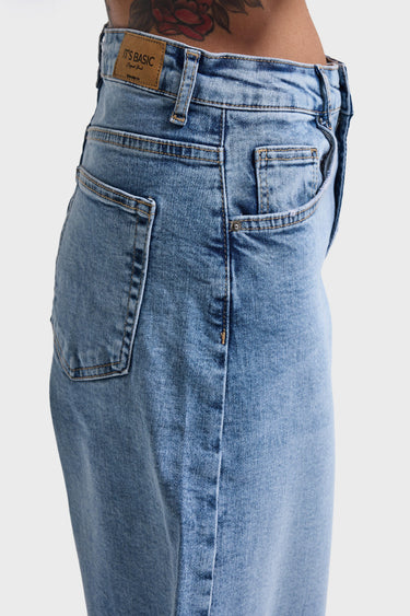 STRETCH PALAZZO MID RISE JEANS
