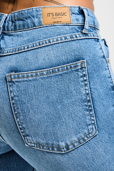 FLARE MID RISE JEANS