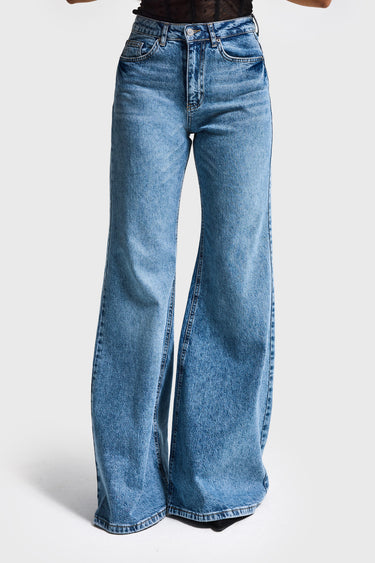 FLARE MID RISE JEANS