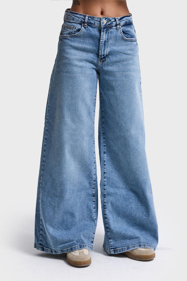 STRETCH PALAZZO MID RISE JEANS