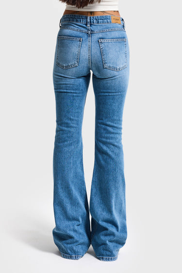 FLARE MID RISE JEANS