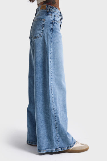 STRETCH PALAZZO MID RISE JEANS
