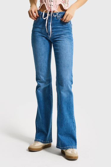 FLARE HIGH RISE JEANS