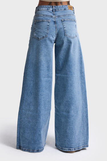 STRETCH PALAZZO MID RISE JEANS