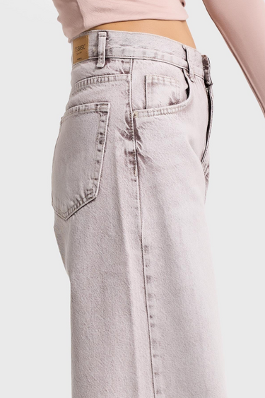 ELENA PALAZZO MID RISE JEANS - TAUPE