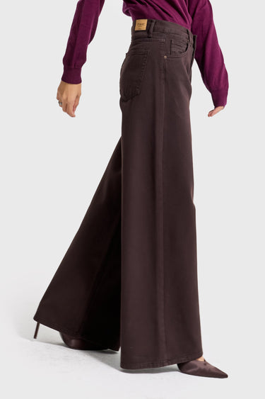 ELENA PALAZZO MID RISE JEANS - ESPRESSO