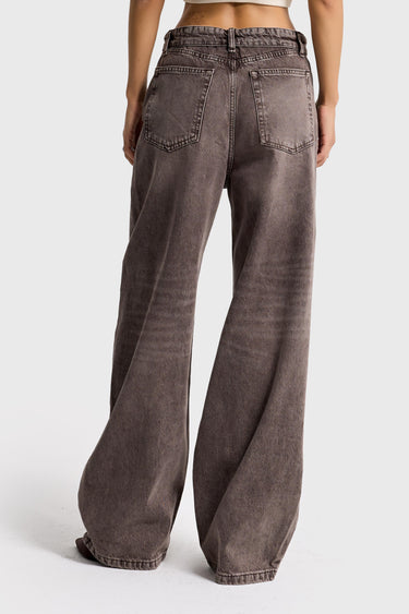 STRAIGHT LOW RISE JEANS - CHESTNUT