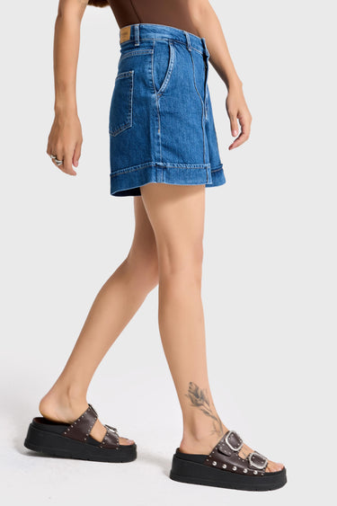 MINI DENIM SHORT - NAVY
