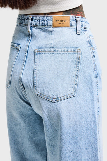 JUNE RELAXED MID RISE JEANS -  SKY