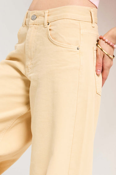 ELENA PALAZZO MID RISE JEANS - PEACH