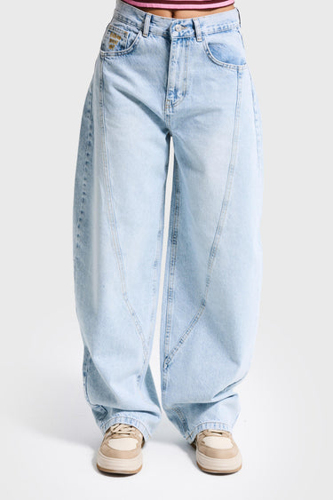 BARREL BALLOON MID RISE JEANS - ICE
