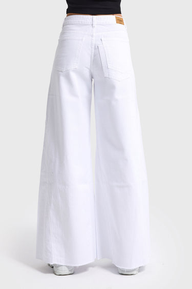 PALAZZO MID RISE JEANS - SNOW