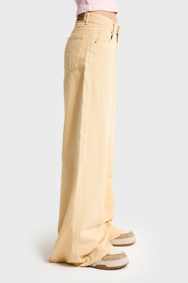 ELENA PALAZZO MID RISE JEANS - PEACH