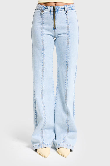 FLARE MID RISE JEANS