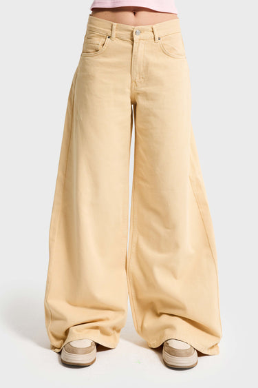 ELENA PALAZZO MID RISE JEANS - PEACH