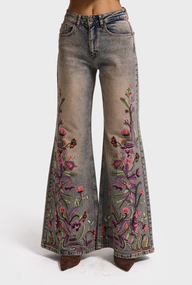 FLARE MID RISE JEANS