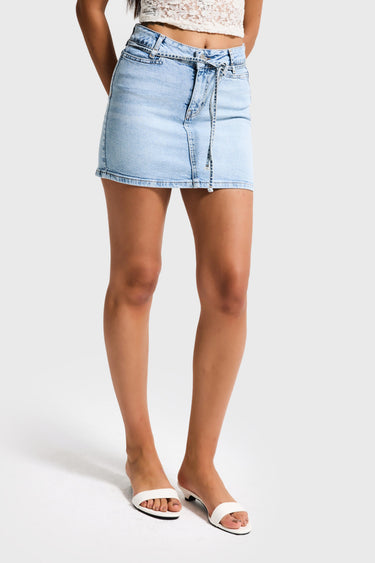 MINI DENIM SKIRT -  ICE