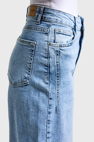 WIDE HIGH RISE JEANS - SKY