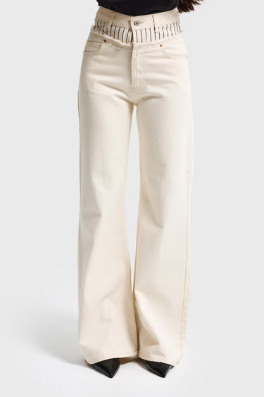 WIDE MID RISE JEANS