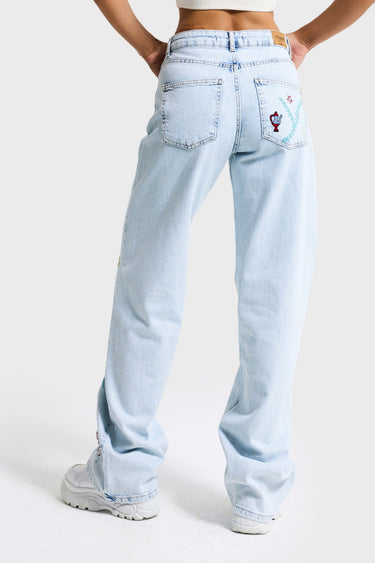 STRAIGHT MID RISE JEANS