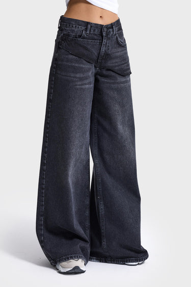 PALAZZO MID RISE JEANS