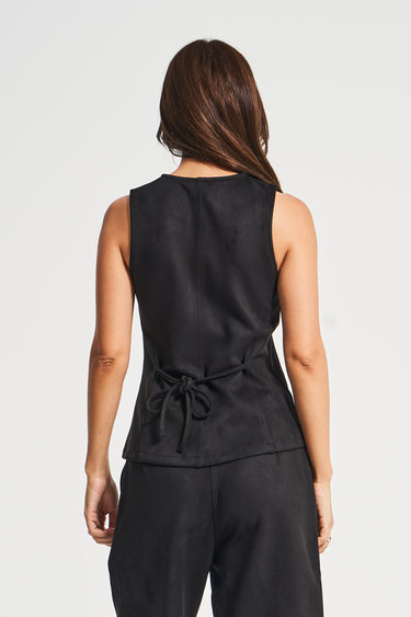 Suede Waistcoat - Graphite